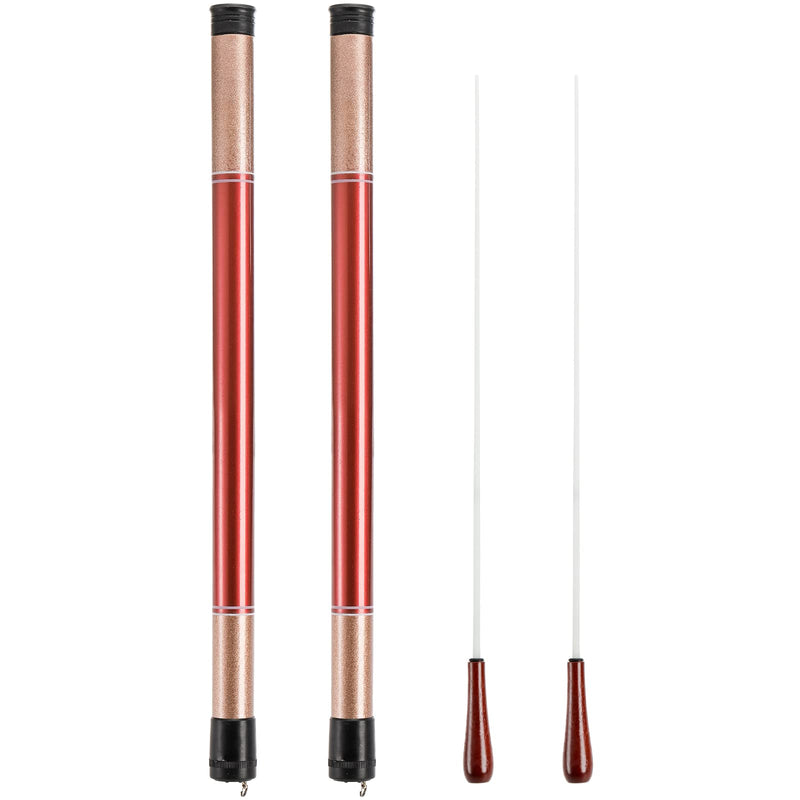 Foraineam 2 Pack Music Baton Conductor Batons Rosewood Handle Orchestra Baton Musical Conducting Batons with Baton Case for Choral Symphony Concert