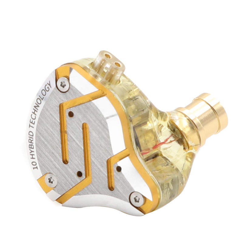 Linsoul KZ ZS10 Pro in Ear Earphones(Without Mic, Glare Yellow) +Tripowin Zonie 16 Core Cable(Recessed 2pin, 3.5mm, Gold)