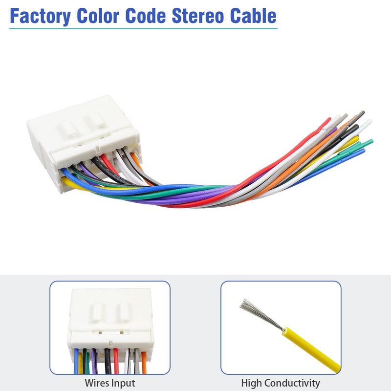 [AUSTRALIA] - Radio Wiring Harness Adapter for Subaru, 14Pin Car Stereo Wire Connector Compatible with Subaru Impreza Outback Legacy Forester WRX 