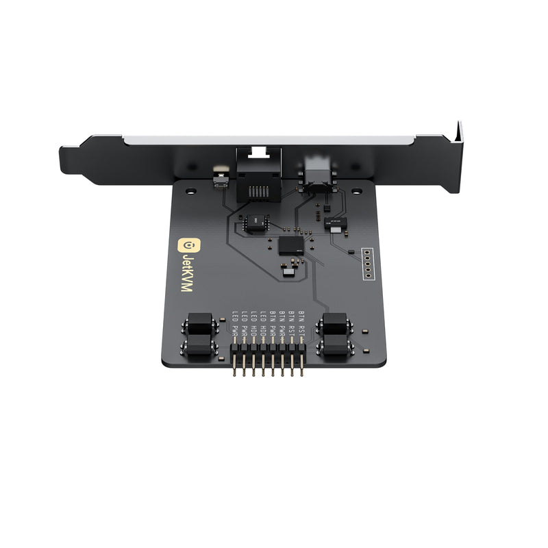 JetKVM ATX Extension Board,Jet KVM ATX Power Remote Control | BIOS-Level Remote Power ON/OFF, Reset PC Server Data Center,Single-Cable Pass-Through Power,Dual Headers,2 PCIe Brackets