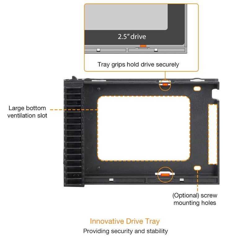 ICY DOCK 1 Bay 2.5 SAS/SATA HDD/SSD Tool-Less Enclosure for External 3.5" Bay | ExpressCage MB741SP-B
