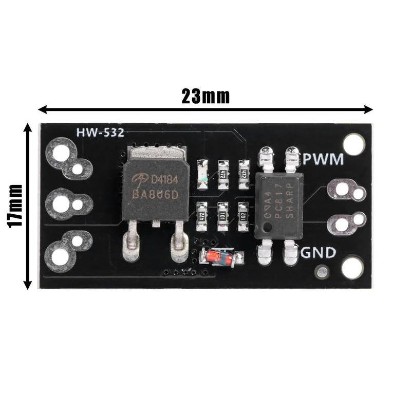 GERUI LR7843 FR120N D4184 MOSFET Control Module 30V 161A 100V 9.4A 40V 50A 3V or 5VSignal 3V or 4V Signal MOS Tube Field Effect Tube Module Replacement Relay for Arduino (D4184) Pack of 6