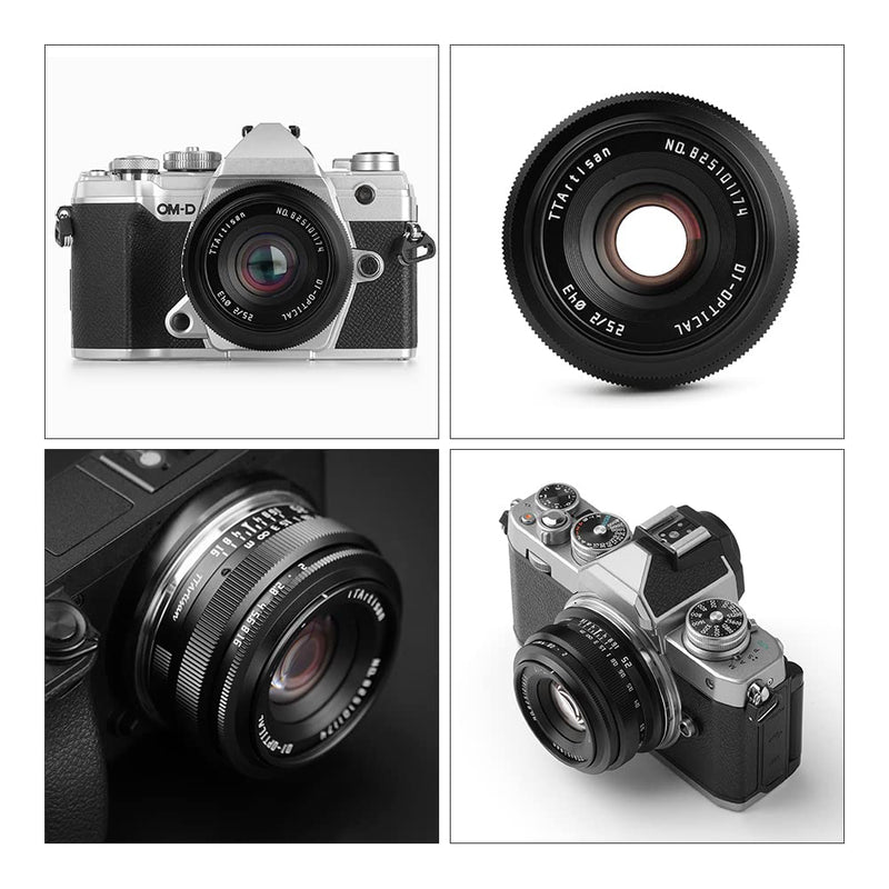 TTArtisan 25mm F2 Wide-Angle APS-C Camera Lens Large Aperture Manual Fixed Camera Lens Compatible with Fuji X-Mount Cameras X-A2 X-A2 X-A3 X-A5 X-A7 X-H1 XT1 X-T2 X-T3 X-T20 X-T30 X-T100 X-T200 X-PRO1