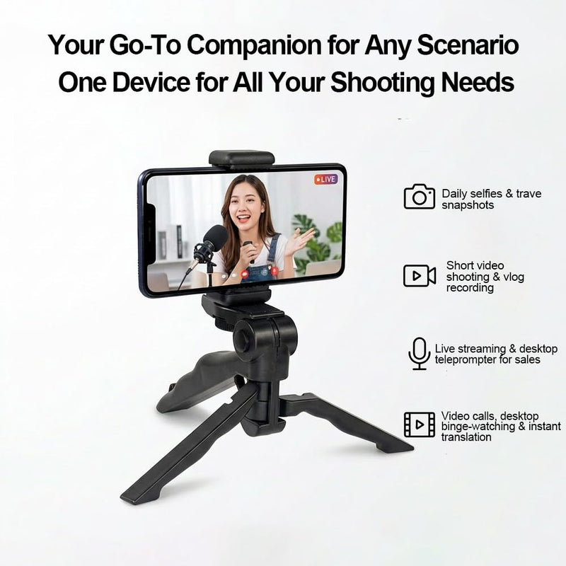 Gimbal Stabilizer for Video, Portable Phone Tripod Stabilizer, Estabilizador De Celular, Handheld Smartphone Mount for Camera Shooting & Live Streaming