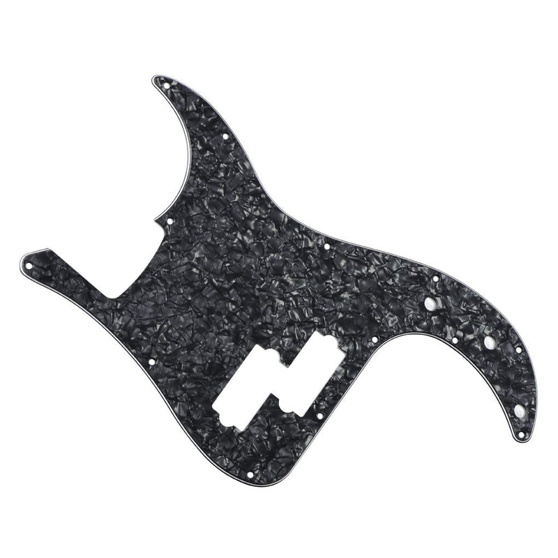 FLEOR P Bass Pickguard Guitar Scratch Plate Pick Guard for 4 String American/Mexican Standard Precision Bass Style, 4Ply Black Pearl