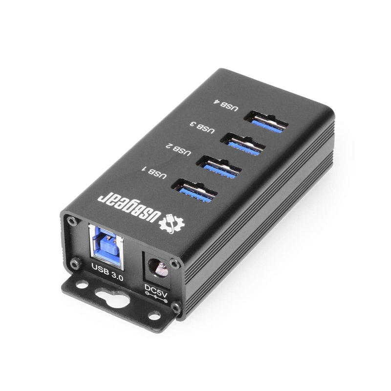 USBGear 4-Port USB 3.2 Gen 1 Mountable Charging and Data Hub