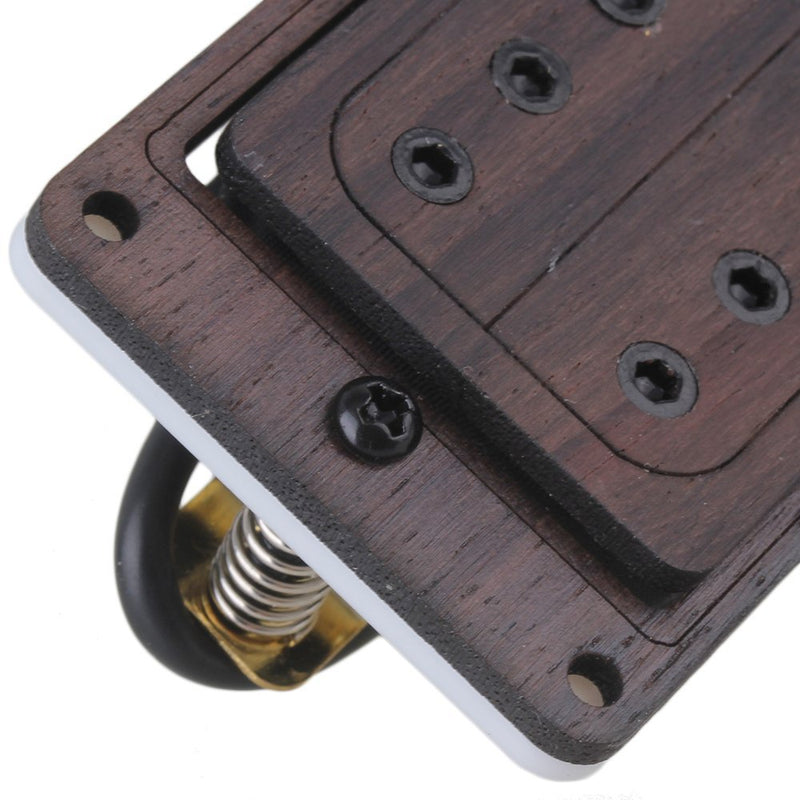 Yibuy 50/52mm Rose Wood Electric Guitar Pickups & Black Screws & Wrench Set of 2