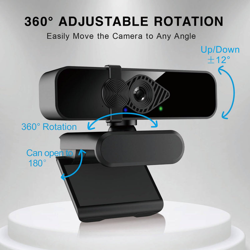 2K Webcam for PC, 85° View USB Computer Camera, with Noise Canceling Microphone & Privacy Cover, HD Web Camera for Desktop Laptop Monitor Mac Streaming, Gaming & Video Calling Webcam 2K Webcam