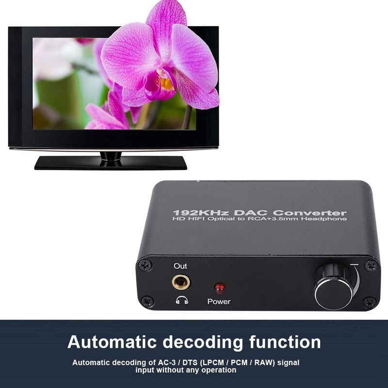 [AUSTRALIA] - Digital Audio Decoder 5.1 HD with Volume Adjustment,Support DTS/AC-3/ Optical Coaxial Toslink Analog Converter, for Network Player, HDTV, -ray DVD, DVD, , 360, DM500S, DM800HD 