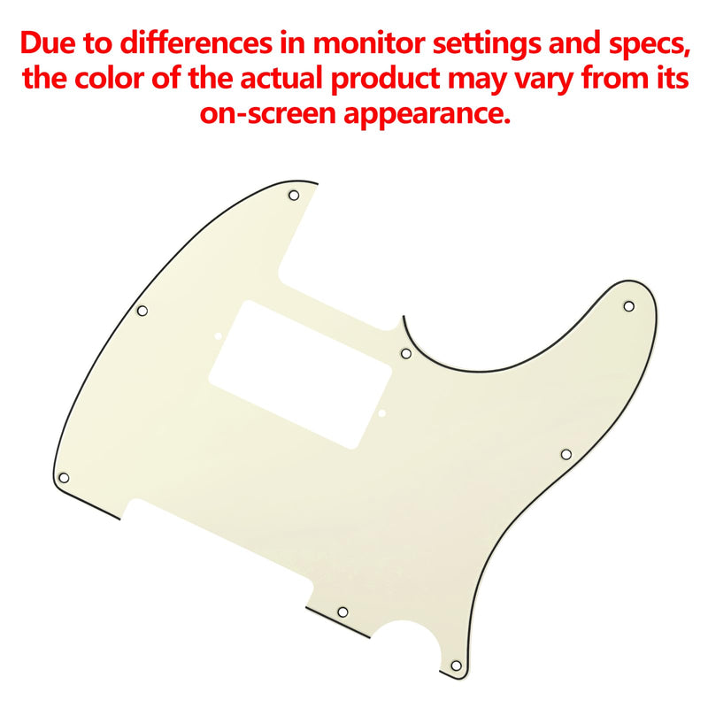 [AUSTRALIA] - Banworks 3 Ply Tele HS/HH Pickguard 8-Hole Electric Guitar Pickguard Scratch Plate for USA/Mexican Fender Modern Style Standard Tele Telecaster JT/HB-04 Ivory Ivory/Black/Ivory 