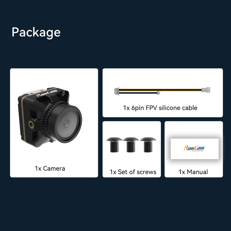 FPV Camera RunCam Robin 3- Micro Drone Camera 1200TVL FOV150° Wide Angle 5.3g for RC FPV Drone Car Plane Racing