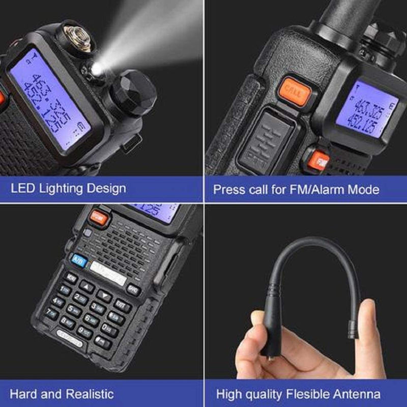 [AUSTRALIA] - Baofeng UV-5R Two Way Radio Dual Band 144-148/420-450Mhz Walkie Talkie 1800mAh Li-ion Battery(Black) 
