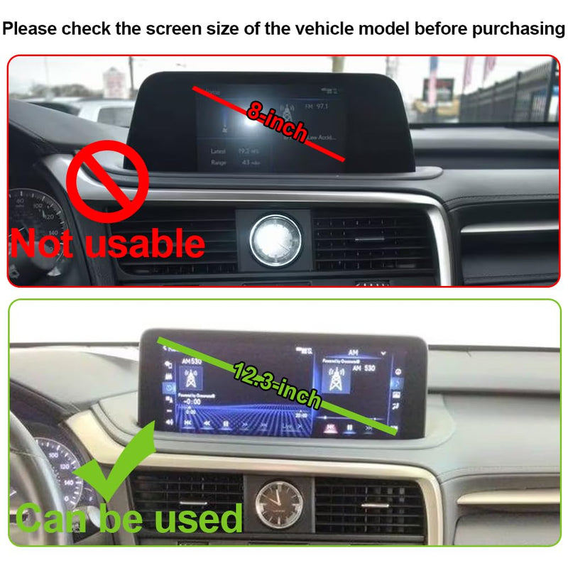 Car Phone Holder for Lexus RX 350/350L/450h/450hL 2021-2024 12.3" Screen | [Not Fit 8-inch Screen] Auto Accessories Auto Lock Hands Free Cell Phone Mount Car fits for iPhone & All Smartphone 2020-2022 All RX 12.3" Screen