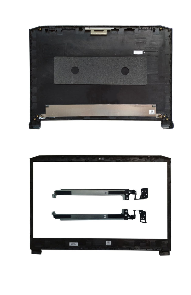 Replacement Laptop LCD Cover Back Rear Top Lid with Front Bezel Hinges for Acer Nitro 5 AN515-54 55 AN515-56 57 44 AN515-45 60.QBAN2.002 AP3AT000210 FA2K1000200 Black