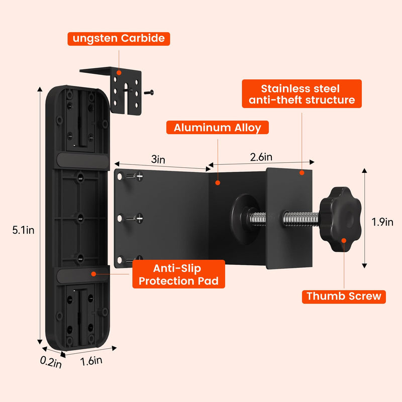 Anti-Theft Doorbell Mount Compatible with Google Nest Doorbell (Battery) | No-Drill Video Doorbell Camera Mount for Apartments & Rentals, Secure Mounting Bracket Case with No Block Motion Sensor