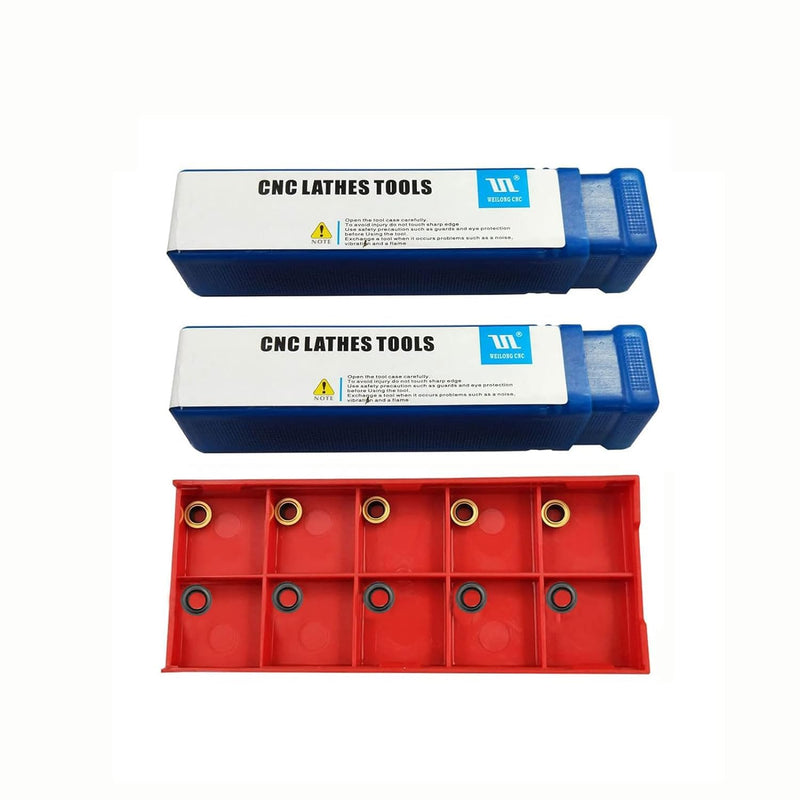 Hunricho 3/8" 1/2" SRACR1010/1212 H06 Lathe Lathe Holder Lathe Lathe Lathe with RCMT0602 Round Carbide Router Bits (2pcs 1/2 Holder + 10pcs Inserts) 2 pieces 1/2 holders + 10 pieces inserts