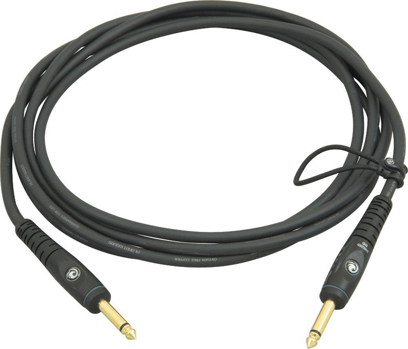 D’Addario Accessories Custom Series Guitar Cables - Instrument Cable with ¼ Inch Ends - High Performance Guitar Cord - For Guitars, Bass, Keyboards - Mono - Straight End, 5 feet
