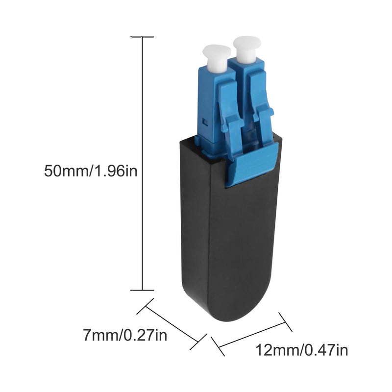 XMSJSIY LC/UPC Fibre Optic Tester Loopback Connector Duplex Singlemode LC 9/125 Tester Connector Standard LWL Circuitors Signal Test LC Adapter for Test Application - 2 Pieces