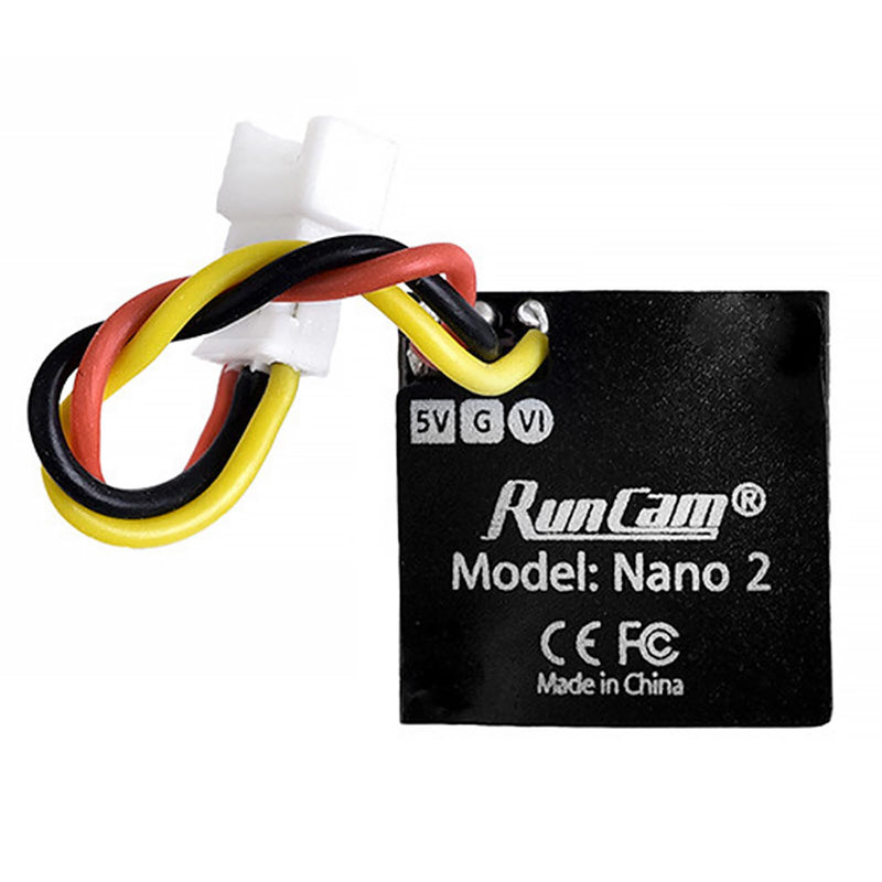 RunCam FPV Camera Nano 2, 700TVL 1/3” CMOS Wide Angle NTSC Compact Mini Micro Analog FPV Camera Module, for RC FPV Drone Toothpick Style Quadcopter Helicopters RC Racing Car 2.1mm FOV 155°