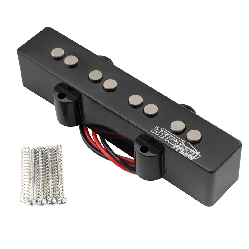 Wilkinson M-series WOJB Variable Gauss Alnico 5 Jazz Bass Bridge Pickup Vintage Tone for 4-string JB Style Electric Bass, Black