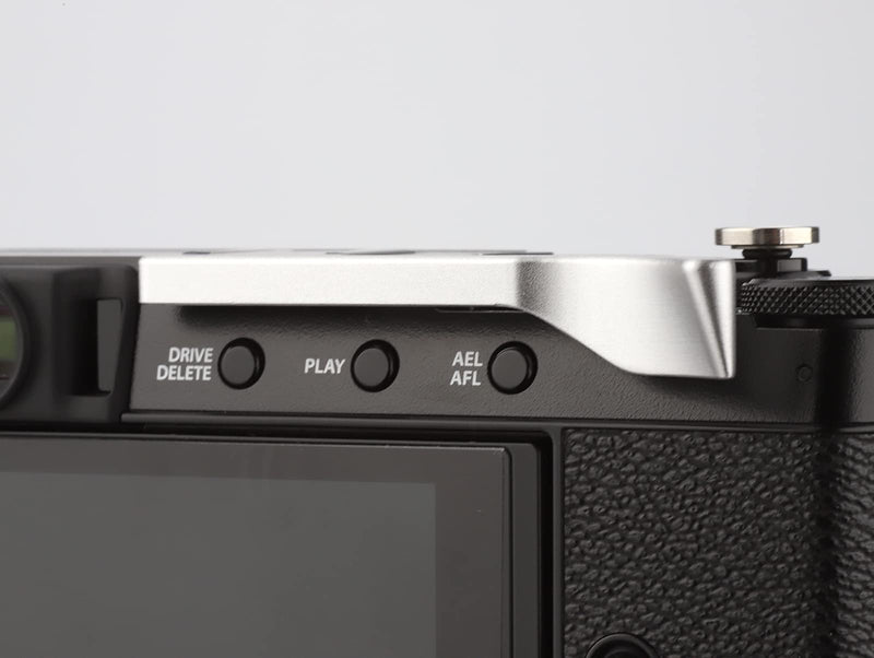 [AUSTRALIA] - Haoge THB-X4S Hand Grip Metal Hot Shoe Thumb Up Rest for Fujifilm Fuji X-E4 Camera Silver 