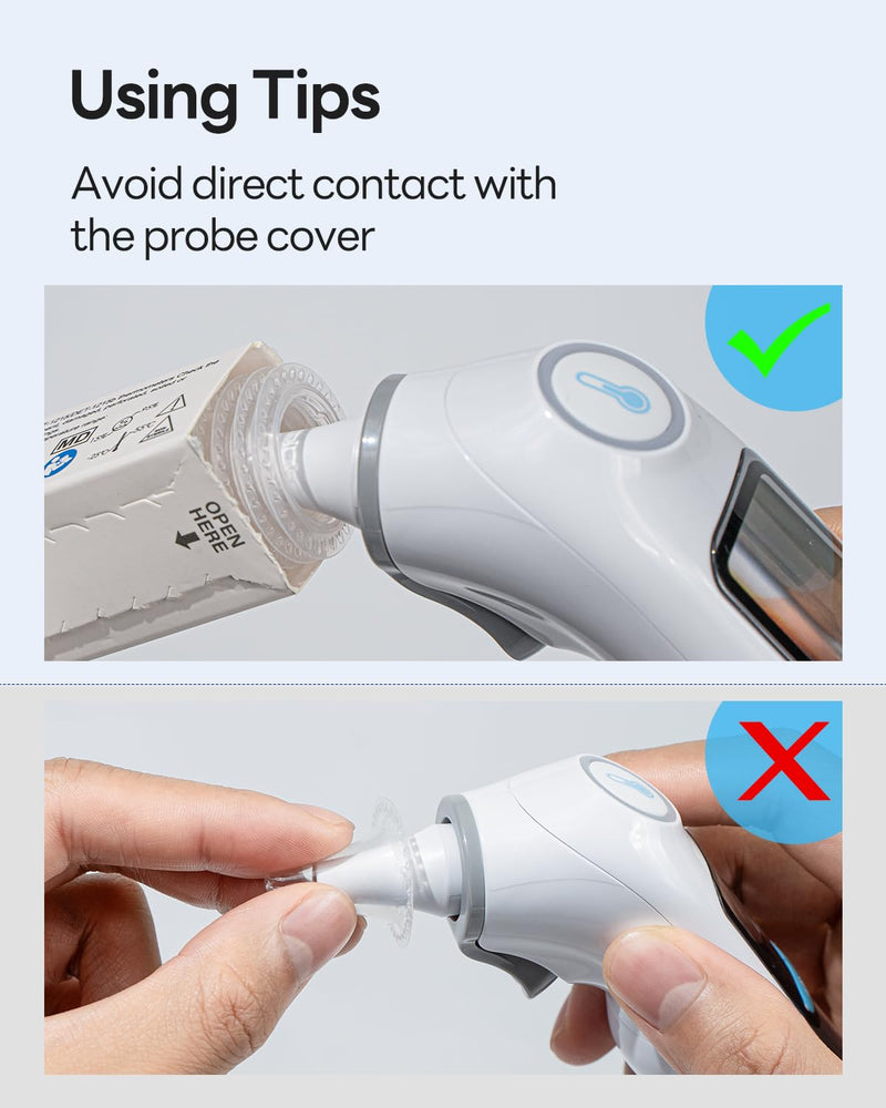 [AUSTRALIA] - femometer 100 Counts Ear Thermometer Probe Covers, Refill Caps, Lens Filters, BPA Free and Disposable Ear Thermometer Cover Caps 