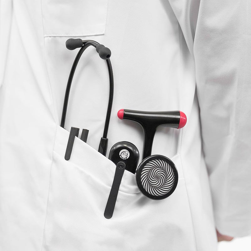 DocCheck Thïngs "Clôppe" Reflex Hammer - Red Dot Design Award 2022, Neurological Reflex Hammer According to Trömner, Pointed Handle for Skin and Surface Reactions, Aluminium (Black) black