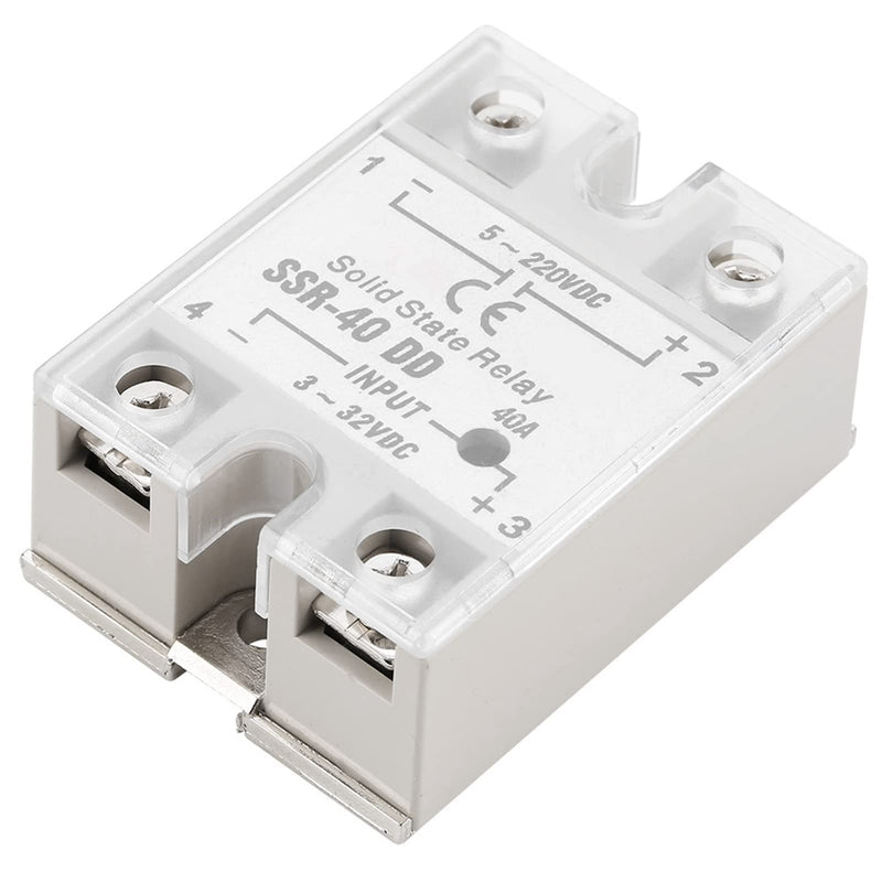 Jadeshay Solid State Relay SSR-40 DD 40A 5-220VDC SSR Solid State Relay Module for Industrial Automation Processes SSR40
