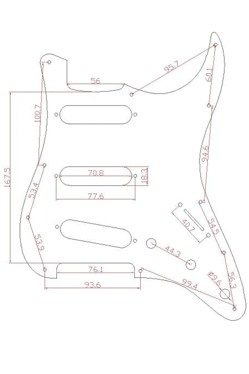 Electric Guitar Pickguard 4 Ply 11 holes SSS Single Coil Compatible with Strat Style Modern Guitar Parts Replacement Abalone Pearl 4Ply Abalone Pearl