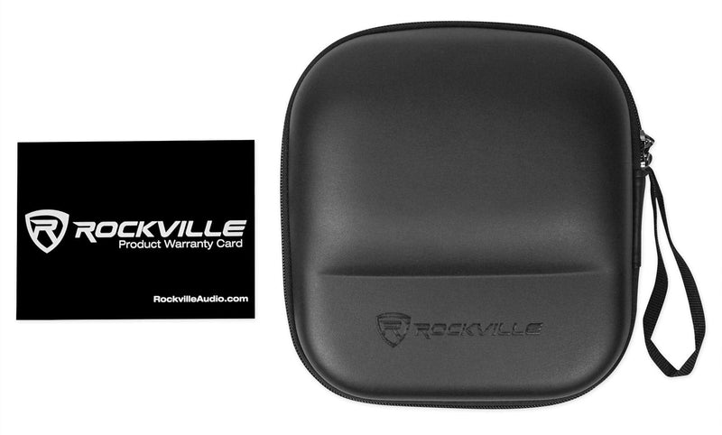 Rockville PRO-M50 SR 40mm Studio Headphones, 32 Ohm, Detachable Coil Cable, Sound Isolation, Durable Build, for Studio Monitoring and Podcasting Red