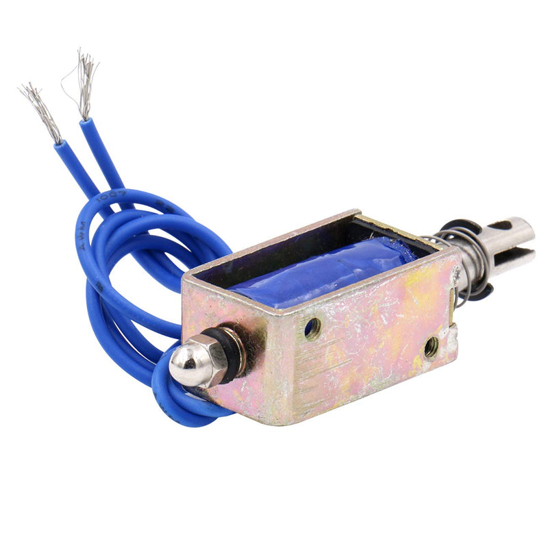 Hechen solenoid electromagnet HS-0730B DC 24V 500mA 5N 10mm stroke push pull type open frame