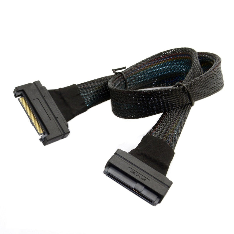 cablecc U.2 U2 SFF-8639 NVME PCIe SSD Cable Male to Female Extension 50cm 68pin 8639 male to female cable