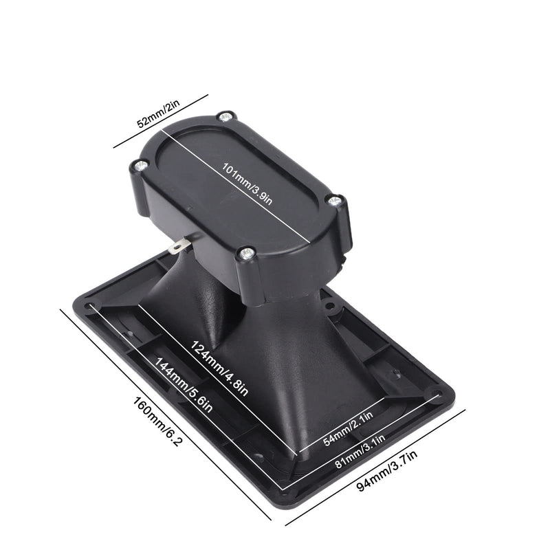 [AUSTRALIA] - Piezoelectric Speaker Dual Driver Tweeter Horn, 98dB Sensitivity, Ceramic Driver, Wide Dispersion Speakers for DJ Speakers, Studio Monitors, Karaoke Speakers 