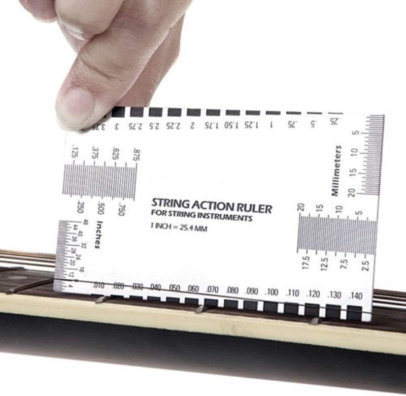 [AUSTRALIA] - String Action Gauge Ruler, Guitar Height Gauge Set Up Tool for Electric Bass and Acoustic Guitar 