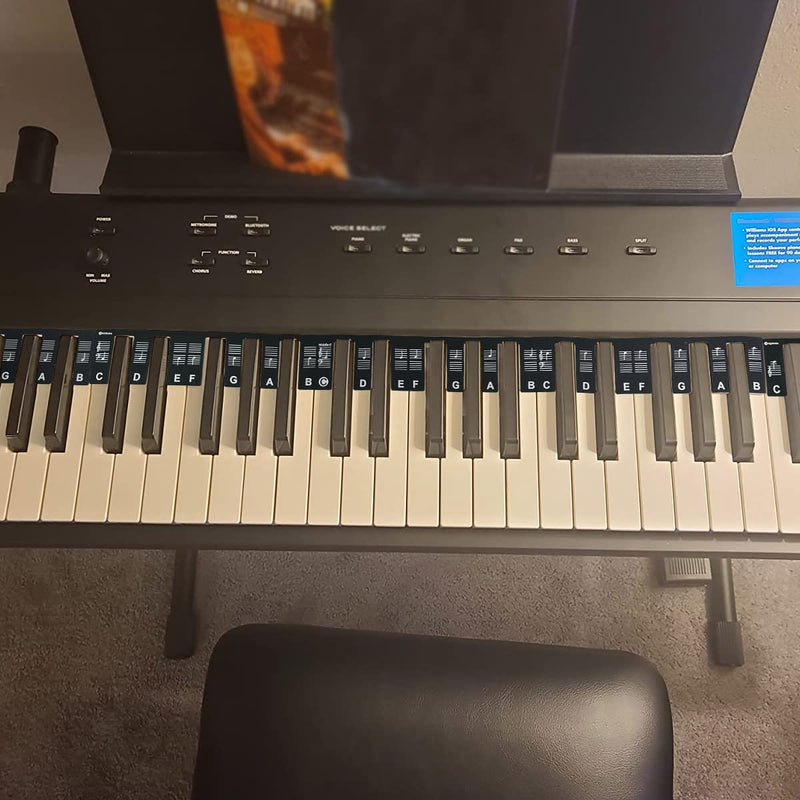 Piano Keyboard Note Labels Piano Notes Guide for Beginner，Removable Silicone Piano Keyboard Stickers，88-Key Full Size Keyboard Stickers for Beginners Kids Learning and practice
