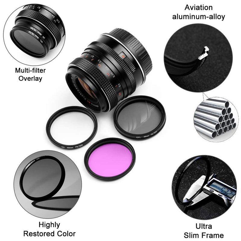 Sedremm 67mm Filter Kit Universal UV CPL FLD Filter Set with UV Protection, Circular Polarizing, Fluorescent Filter and Lens Cap Replacement for Canon, Nikon, Sony, Pentax, Olympus, Fuji Camera 67