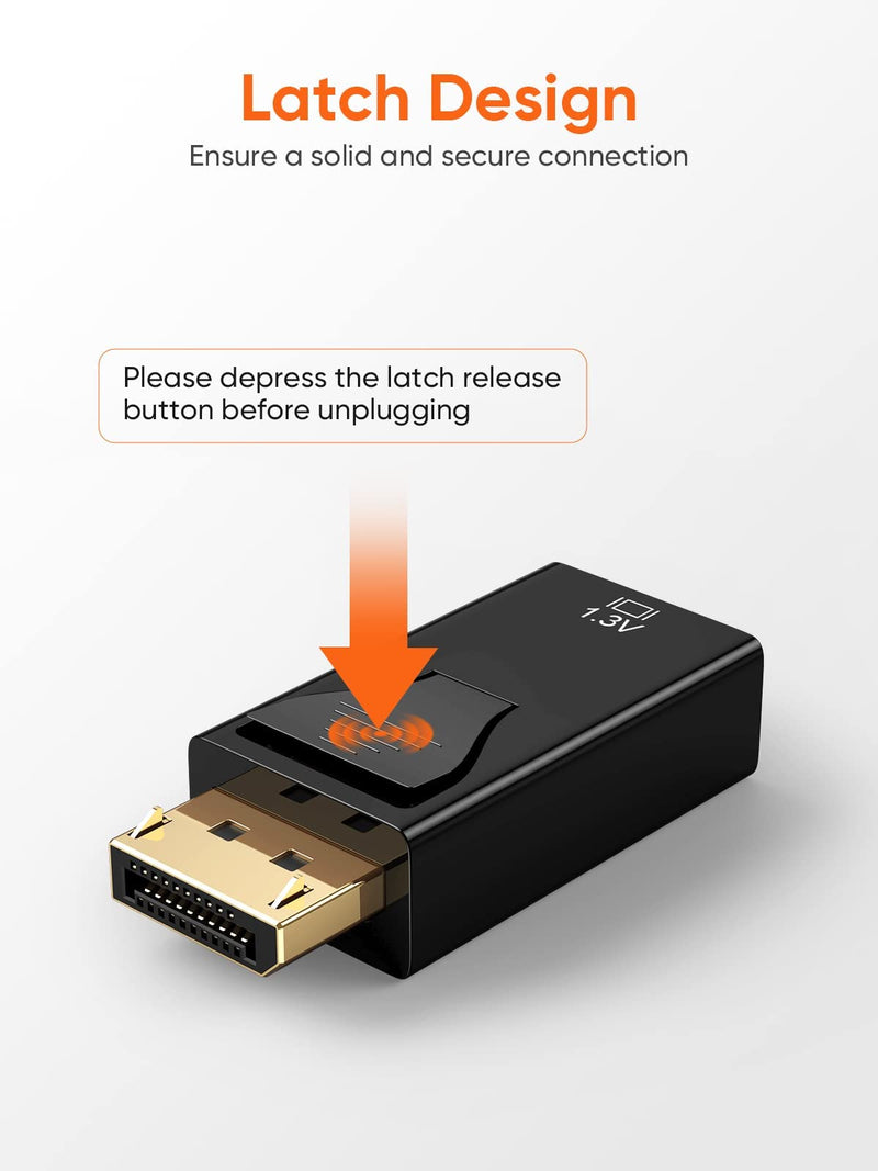 CableCreation Active DisplayPort to HDMI Adapter 10 Pack, 1080P Gold Plated | DP to HDMI Adapter (Male to Female) 1.3V, Uni-Directional Display Port to HDMI Adapter [10 Pack]