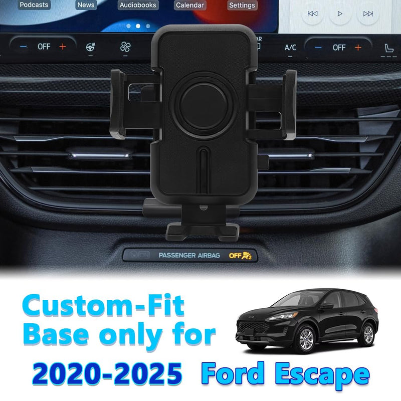 WAAPAK Car Phone Holder Mount 2020-2025 Ford Escape SUV Auto Accessories Interior Decoration Smartphone Thick Case Cradles Navigation Bracket iPhone