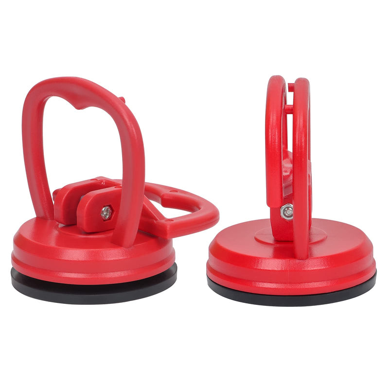 STREBITO Suction Cups Heavy-Duty 2 Pieces Screen Suction Cups Tool for iMac, iPhone, MacBook, iPad, TV, Phone, Laptop, Computer, Tablet, LCD Screen Remover, Small Dent Puller Red