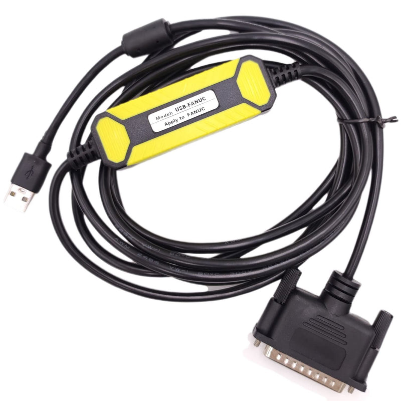 USB-FANUC CNC Programming Cable, RS232 Data Transfer Convert DB25 Pin Download Cable for CNC Fanuc