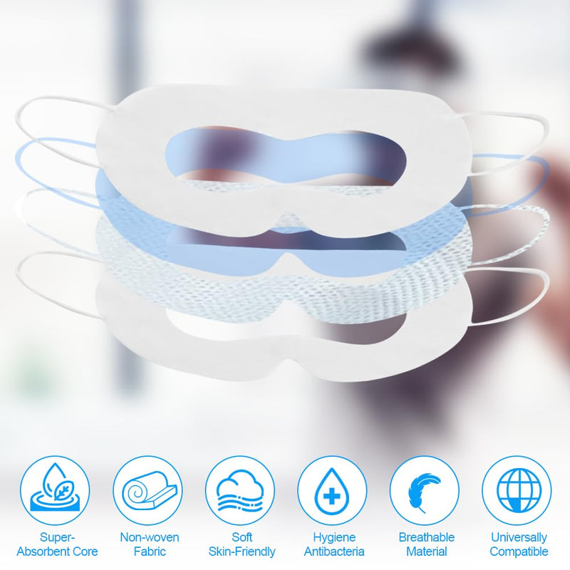 VR Face Cover, Disposable VR Face Mask Pads Facial Interface, Hygiene VR Sweat Guard Compatible with Apple Vision Pro Meta Quest 3 Quest 2 (50PCS)