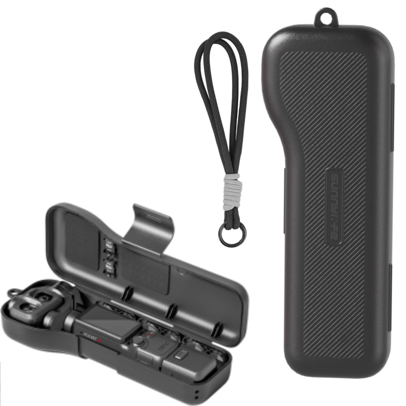 Hard Case for DJI Osmo Pocket 4P,Gimbal Screen Protective Cover with Built-in Filter Storage (Black) Black
