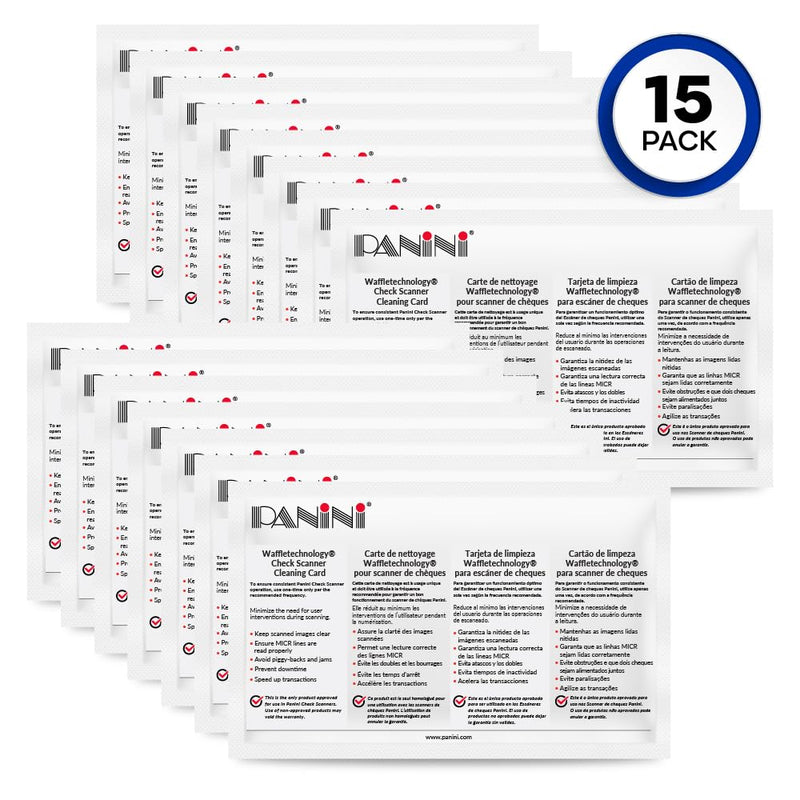 [AUSTRALIA] - Panini Check Scanner Cleaning Cards (15) 15 