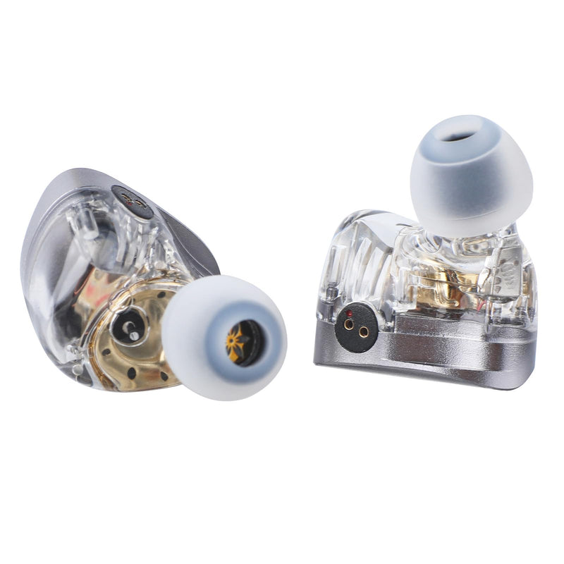 Linsoul 7HZ SONUS 1DD+1BA Dual Driver in Ear Monitor HiFi Wired Earbuds IEM | with Detachable High-end Silver-Plated OCC Cable, Aluminum Back Cavity for Audiophile, Gaming Earbuds, Grey, 3.5mm