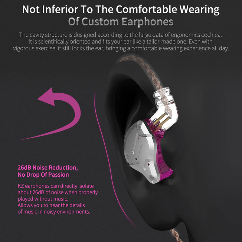 KZ ZS10 Pro 4BA+1DD in Ear Monitor Earphone 5 Driver HiFi Metal Earbuds Headphone Noise Cancelling IEM Earphone no mic ZS10 PRO blue