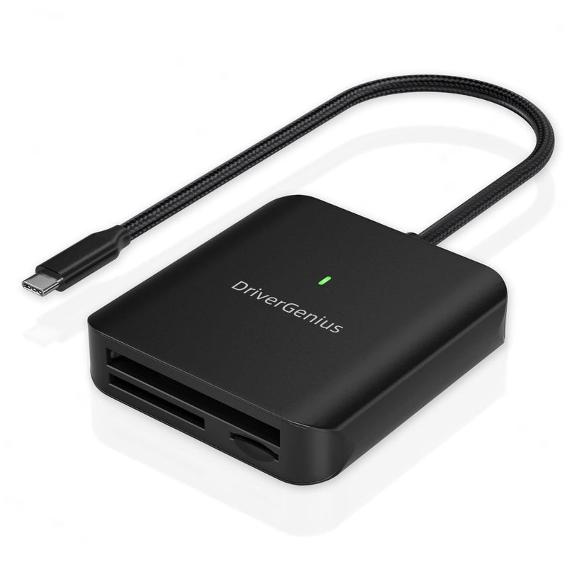 DriverGenius HB081 | 3-in-1 CFast 2.0 Reader USB-C UHS-II 4.0 SD/microSD Card Reader