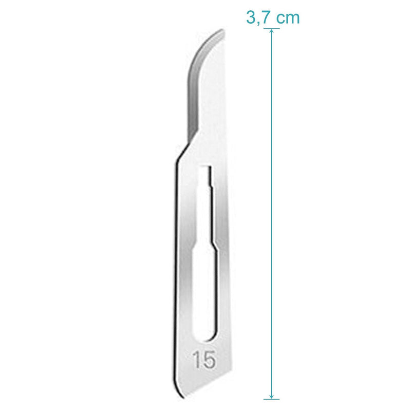 May Set of 60 Sterile Disposable Scalpel Blades - Sample Set Fig. 10-15 Carbon Steel - Precision Blades for Crafts, Model Making, Foot Care, Dermaplaning - Fits Handle No.3