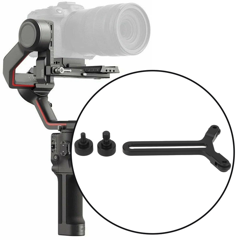 1 Set Telephoto Lens Support Bracket 1/4 Inch and M4 Screws Compatible with DJI RS3 Gimbal