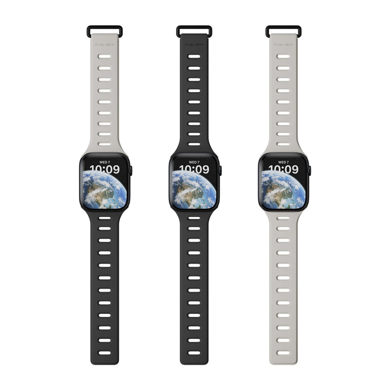 Native Union Active Band | Magnetic Apple Watch Band – Double Sided Reversible Silicone Strap – Adjustable Length – Breathable & Sweat Proof for Sport Black 44/45/46/49mm
