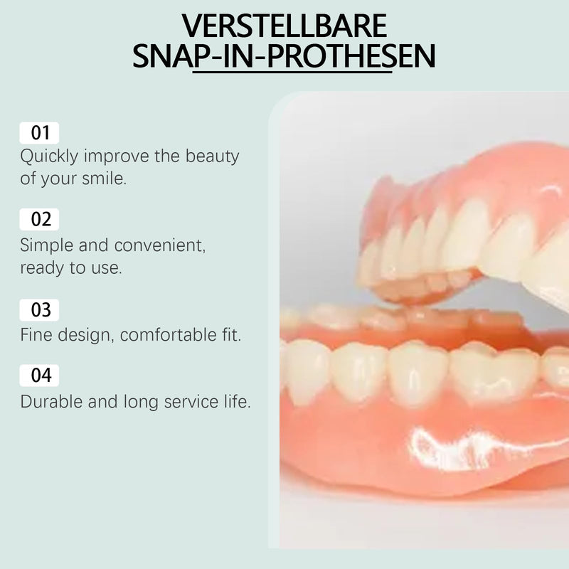 Dentures Fake Teeth, Smile Teeth Veneers, Cosmetic Temporary Teeth Dentures Prosthesis Artificial Veneers Teeth Top and Bottom, Dental Decoration Set Dental Decoration